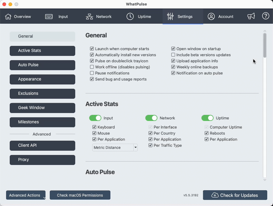 New Settings Design